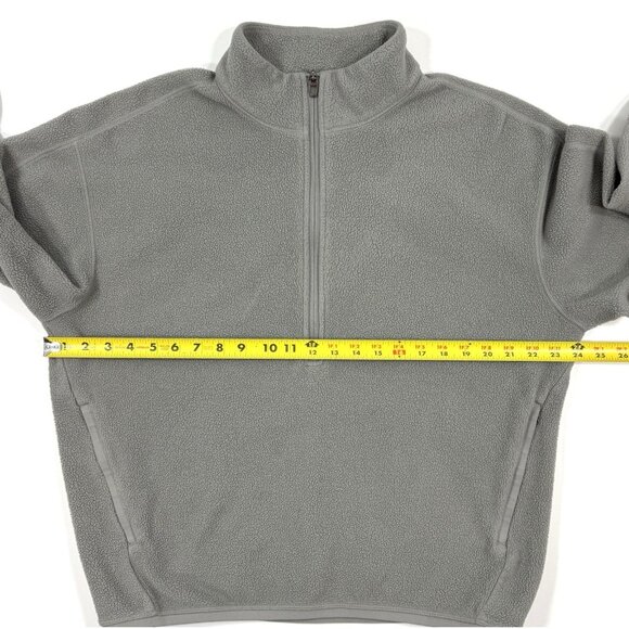 Lululemon Mens Oversized Fit Fleece Half Zip Pullover Size Medium Gray - Picture 7 of 8